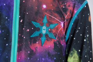 Ninja star embroidery detail.