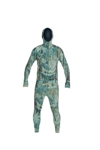 Multicolor print snowboard men's one piece thermal base layer.