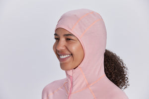 Women's Merino Ninja suit hood.