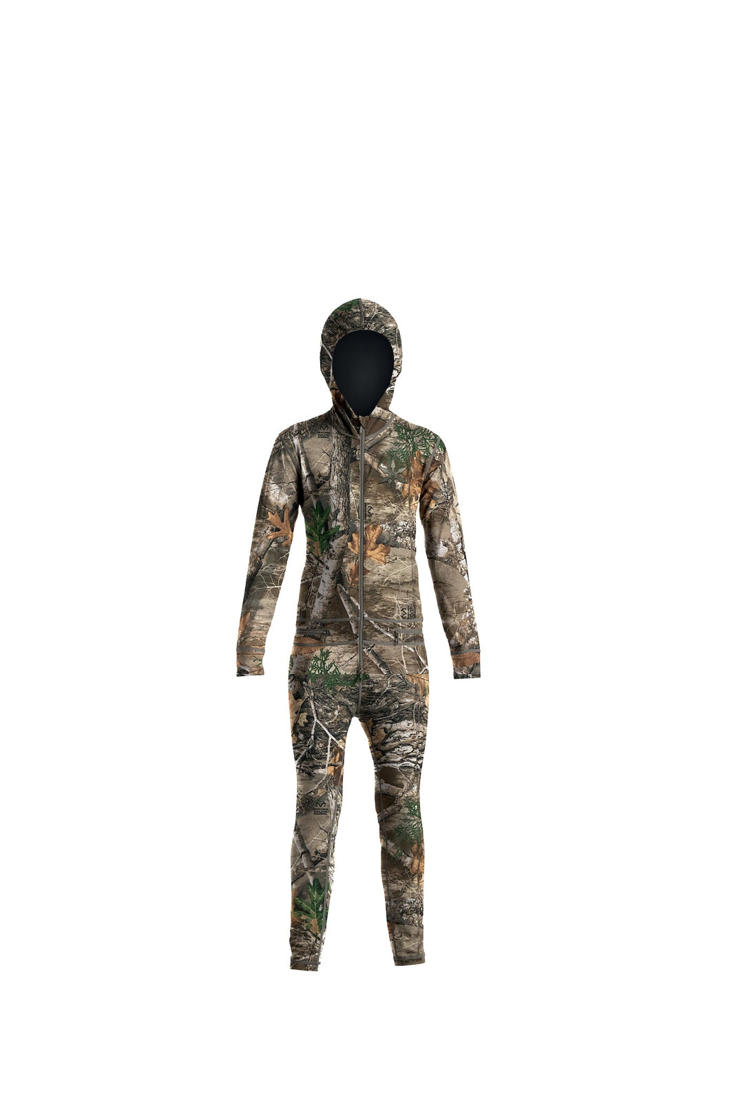 Camouflage snowboard youth one piece thermal base layer.